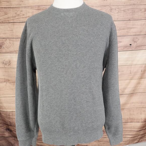 Faconnable Sweatshirt Mens Large Gray Crewneck Cotton Pullover Embroidered Logo - Picture 3 of 9